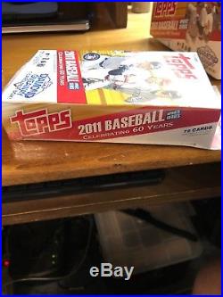 2011 Topps Update Sealed Hanger Pack Box-Blue Parallels-Mike Trout RC