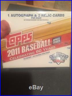 2011 Topps Update Series Baseball Sealed JUMBO HTA box! Mike Trout RC Diamond