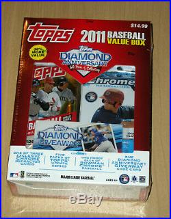 2011 Topps Value baseball factory sealed box 5 update+1 Bowman chrome pack Trout
