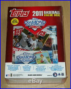 2011 Topps baseball factory sealed Value box 5 Update + 1 Bowman Chrome Trout