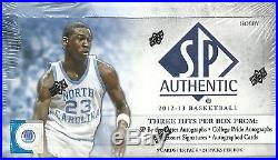 2012-13 SP Authentic Factory Sealed Basketball Hobby Box Michael Jordan AUTO