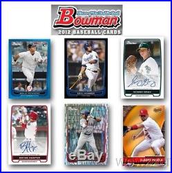 2012 Bowman MLB MASSIVE 6 Box Jumbo Rack Factory Sealed CASE