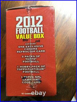 2012 Topps Football NFL Trading Cards Value Box Factory Sealed