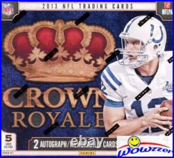 2013 Panini Crown Royale Football Factory Sealed Retail Box-2 AUTOGRAPH/MEM