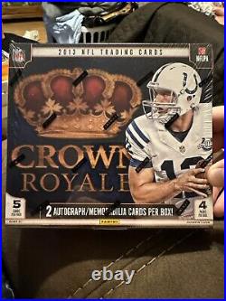 2013 Panini Crown Royale Football Factory Sealed Retail Box-2 AUTOGRAPH/MEM