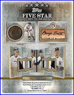 2013 Topps Five Star Baseball Hobby case Factory sealed 3 box case Hobby Direct