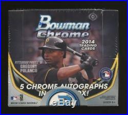 2014 Bowman Chrome Baseball Sealed Jumbo Hobby Box 5 AUTOS