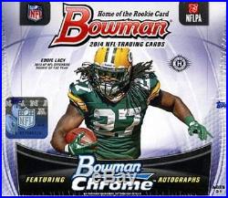 2014 Bowman Football Factory Sealed Hobby Box 4 Chrome RC Autographs Per Box