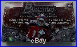 2014 Bowman Sterling NFL Football sealed unopened hobby box 6 packs of 5 cards