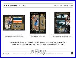 2015/16 Panini Black Gold Basketball Factory Sealed Hobby Box, 2 packs/4 cards