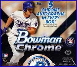 2015 Bowman Chrome baseball sealed hobby 8-box JUMBO case Cody Bellinger auto