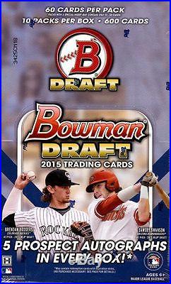 2015 Bowman Draft Picks & Prospects SUPER JUMBO Factory Sealed Hobby CASE 6 box