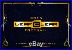 2015 Leaf Clear Football Factory Sealed 12 Box Case- Hobby Boxes
