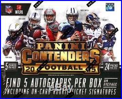 2015 Panini Contenders Football Hobby Box From Sealed 12 Box Case