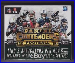 2015 Panini Contenders Football sealed hobby box 24 packs of 5 cards 5 auto