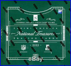 2015 Panini NATIONAL TREASURES Football SEALED 4-BOX HOBBY CASE