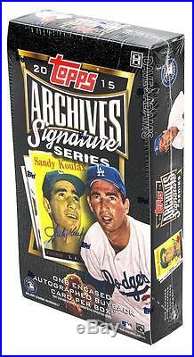 2015 TOPPS ARCHIVES SIGNATURE SERIES FACTORY SEALED 20 HOBBY BOX CASE HOF AUTO