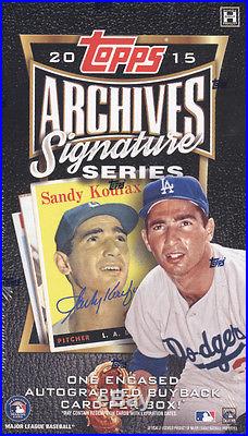 2015 Topps Archives Signature Series Baseball SEALED 20-Box HOBBY CASE