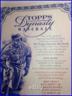 2015 Topps Dynasty Baseball Case 5 Box Case Factory Sealed Ruth Cobb Clemente