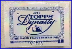 2015 Topps Dynasty Hobby Box Baseball MLB Factory Sealed Fresh from Case