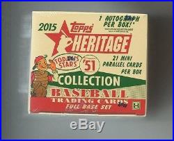 2015 Topps Heritage'51 Collection Baseball Sealed Hobby Box Set