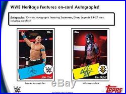 2015 Topps WWE HERITAGE 30th Wrestling Trading Cards Sealed CASE Value Box