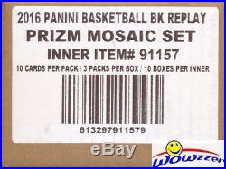 2016/17 Panini PRIZM Mosaic Basketball Factory Sealed 10 Box HOBBY CASE! HOT