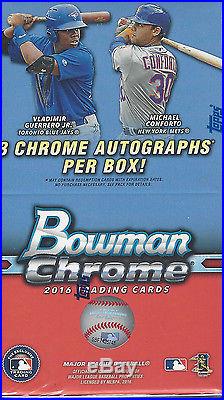 2016 Bowman Chrome Baseball Factory Seal Vending Hobby Box