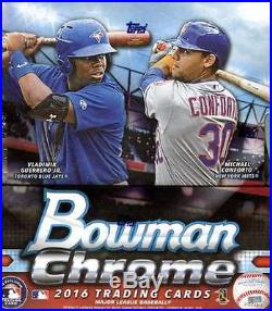 2016 Bowman Chrome Baseball Factory Sealed 12 Box Hobby Case (24 Autographs)