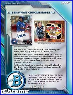 2016 Bowman Chrome Baseball Factory Sealed 12 Box Hobby Case PRESELL