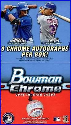 2016 Bowman Chrome Baseball Factory Sealed 12 Box Hobby Vending Case (36 Autos)