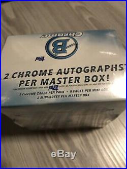 2016 Bowman Chrome Baseball Factory Sealed Hobby Box (2 Autographs Per Box)