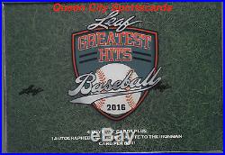 2016 Leaf Greatest Hits Baseball Factory Sealed Hobby Box
