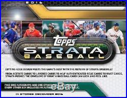 2016 Topps Strata Baseball Hobby 12 Box Case Factory Sealed Brand New Free S&h