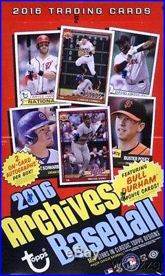 2016 Topps Archives Baseball Factory Sealed HOBBY 10 BOX CASE-20 AUTOGRAPHS