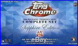 2016 Topps Chrome Baseball 65th SAPPHIRE Edition SEALED FACTORY SET (715 cards)
