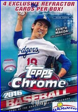 2016 Topps Chrome Baseball EXCLUSIVE Factory Sealed 16 Box CASE-SEPIA REFRACTORS