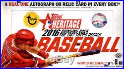 2016 Topps Heritage Baseball FACTORY SEALED Hobby 12 Box CASE