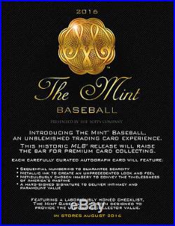 2016 Topps The Mint Baseball Factory Sealed Hobby Box