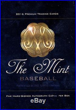 2016 Topps The Mint Baseball SEALED 4-Box HOBBY CASE (5 Autos per box)