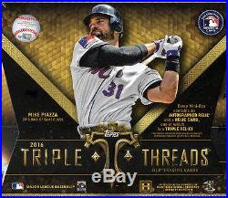 2016 Topps Triple Threads Baseball SEALED HOBBY BOX (4 Hits)