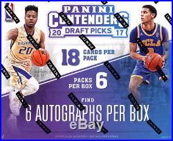 2017-18 Panini Contenders Basketball Hobby Box Factory Sealed 6 autos per box