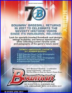 2017 Bowman Baseball Factory Sealed Jumbo Box 3 AUTOS Presell 4/26/17