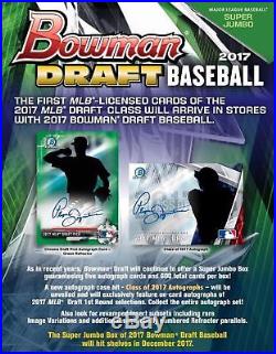 2017 Bowman Chrome Draft Baseball Factory Sealed SUPER JUMBO 6 Box CASE Hobby