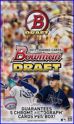 2017 Bowman Draft Super Jumbo Baseball sealed hobby box 5 packs 120 cards 5 auto