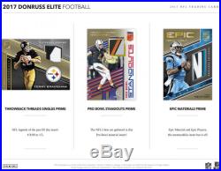 2017 Donruss Elite Football Hobby Edition Factory Sealed 20 Pack Box