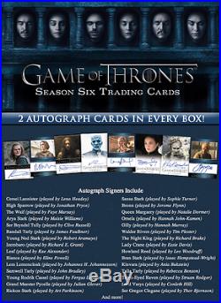 2017 Game Of Thrones Season 6 Factory Sealed Trading Cards Case (12 Boxes)