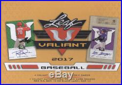 2017 Leaf VALIANT Baseball Sealed HOBBY BOX (5 Autos!)