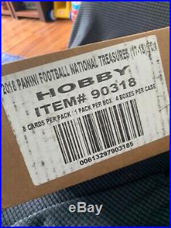 2017 PANINI NATIONAL TREASURES FOOTBALL FACTORY SEALED Case (MAHOMES RC) 4 Boxes