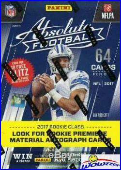 2017 Panini Absolute Football EXCLUSIVE HUGE Factory Sealed Blaster Box-64 Cards